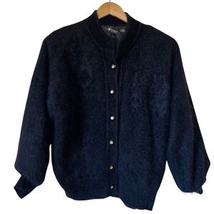 Vintage Remy Co New York Italy Angora Lambswool Button Front Lined Coat10/12